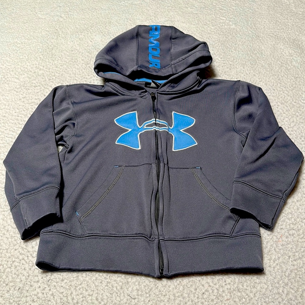 Under Armour Little Boys Gray Jacket with Hood, GUC, Size 5